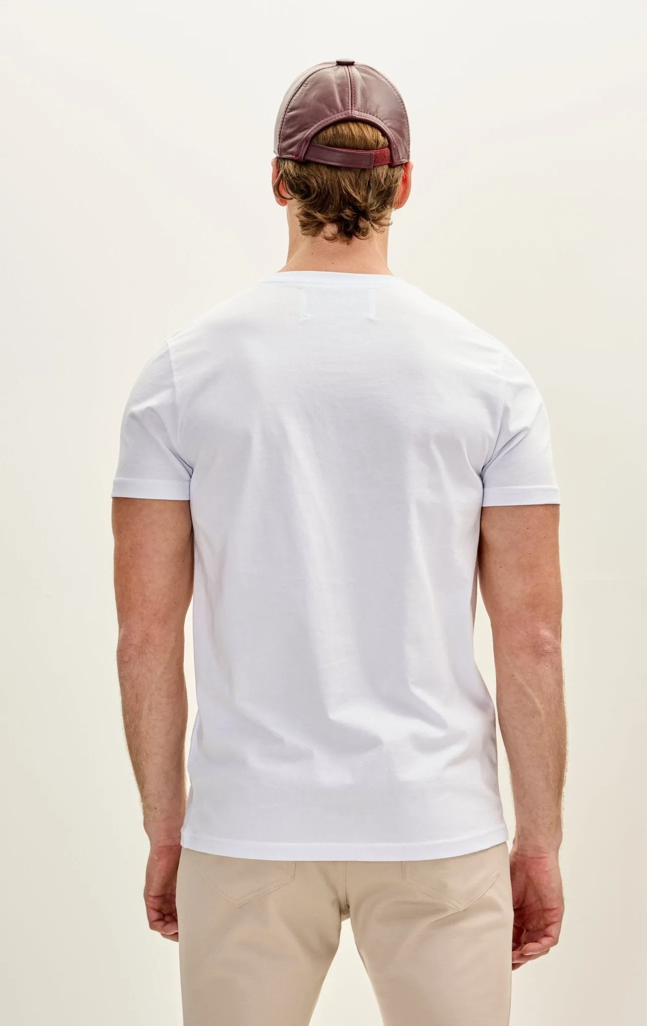 100% Cotton V-Neck T-Shirt - White