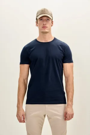 3-pack Cotton Crew-Neck T-Shirt - Navy