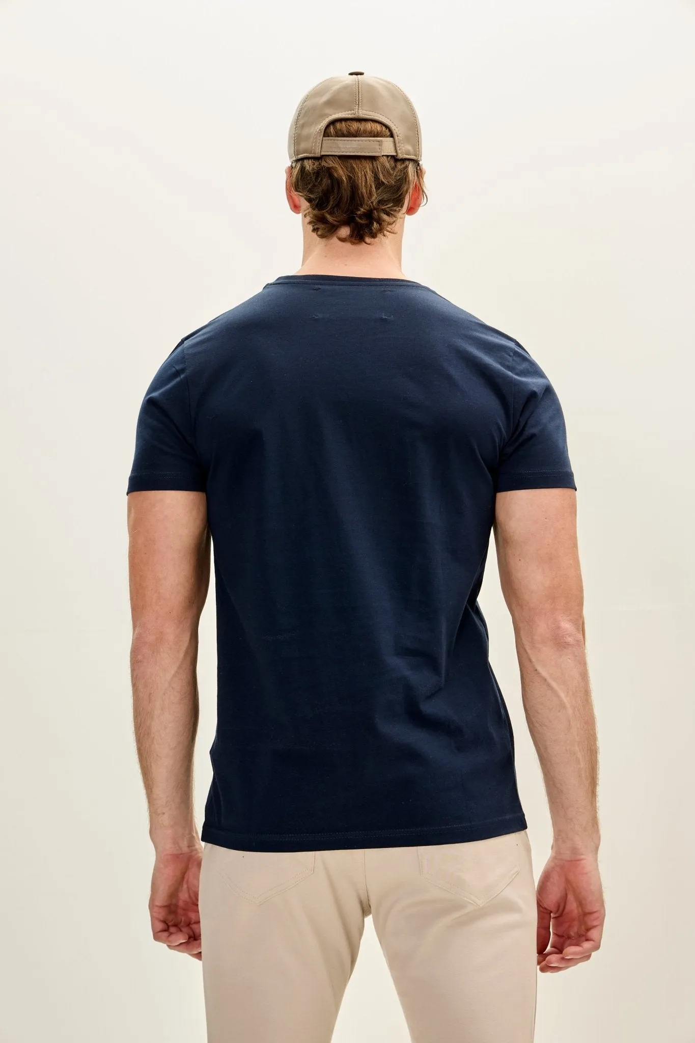 3-pack Cotton Crew-Neck T-Shirt - Navy