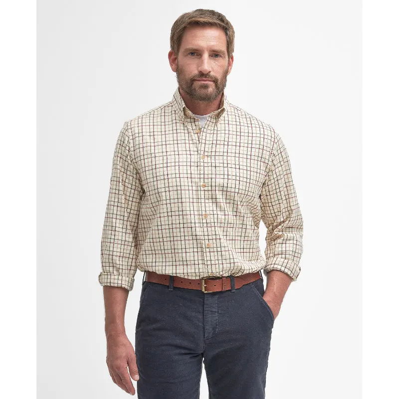 Barbour Sporting Tattersall Mens Shirt - Red / Khaki
