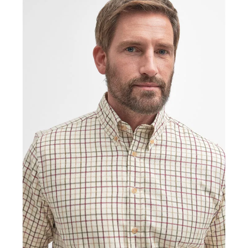 Barbour Sporting Tattersall Mens Shirt - Red / Khaki