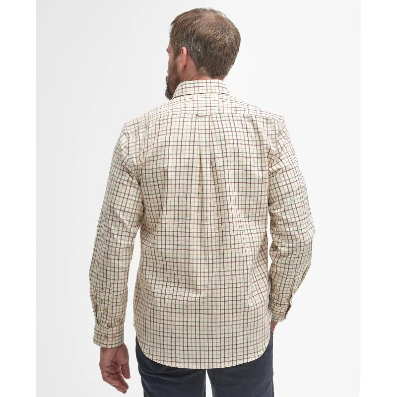 Barbour Sporting Tattersall Mens Shirt - Red / Khaki