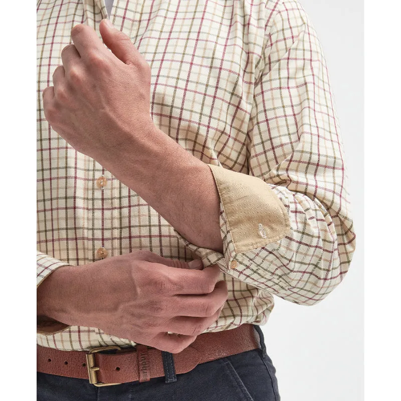 Barbour Sporting Tattersall Mens Shirt - Red / Khaki
