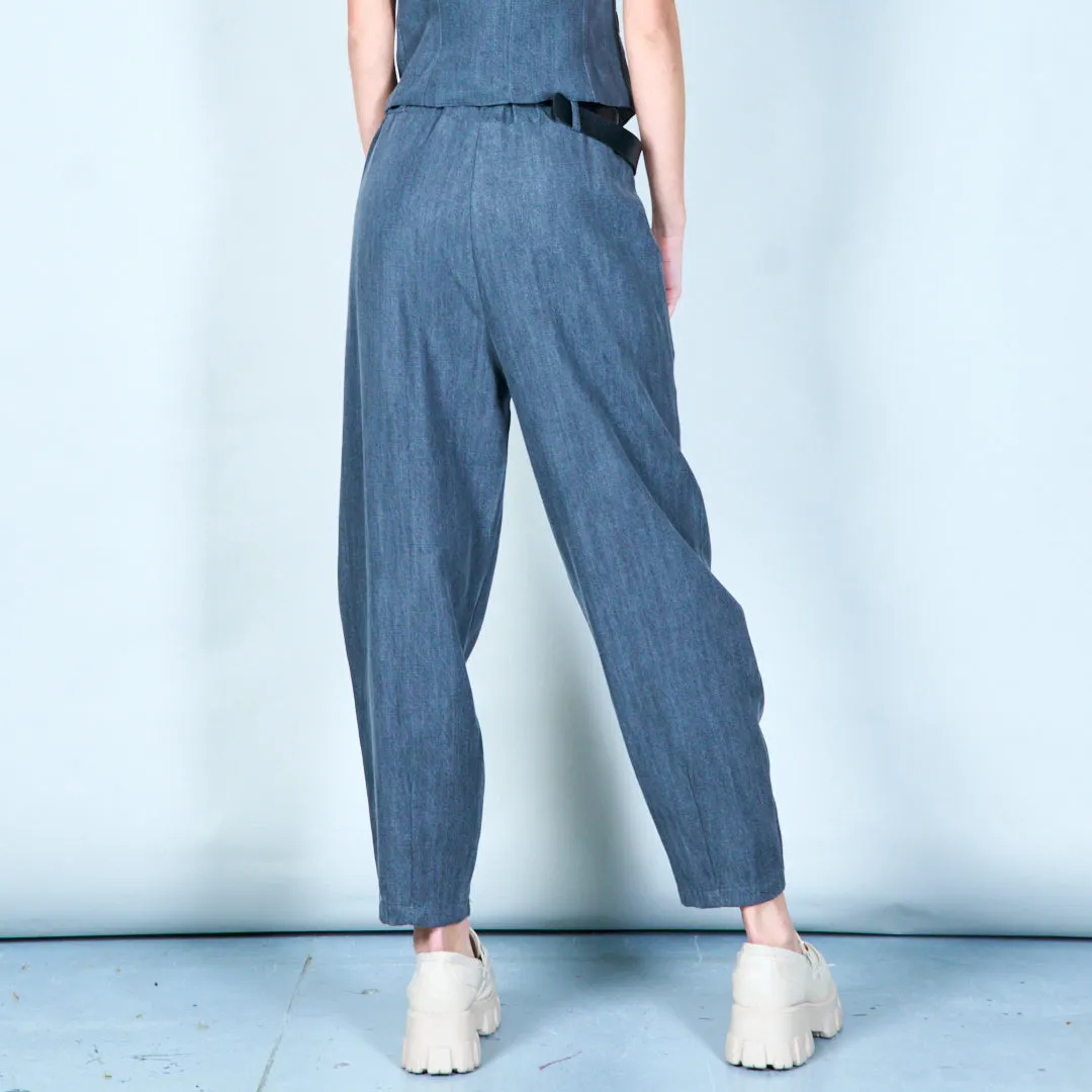 Belted high-waisted trousers wholesale