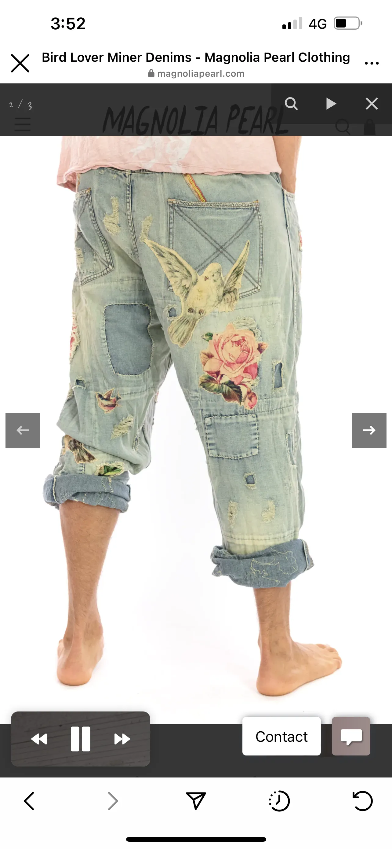 Birdlover miner denims indigo Pants415 Magnolia Pearl