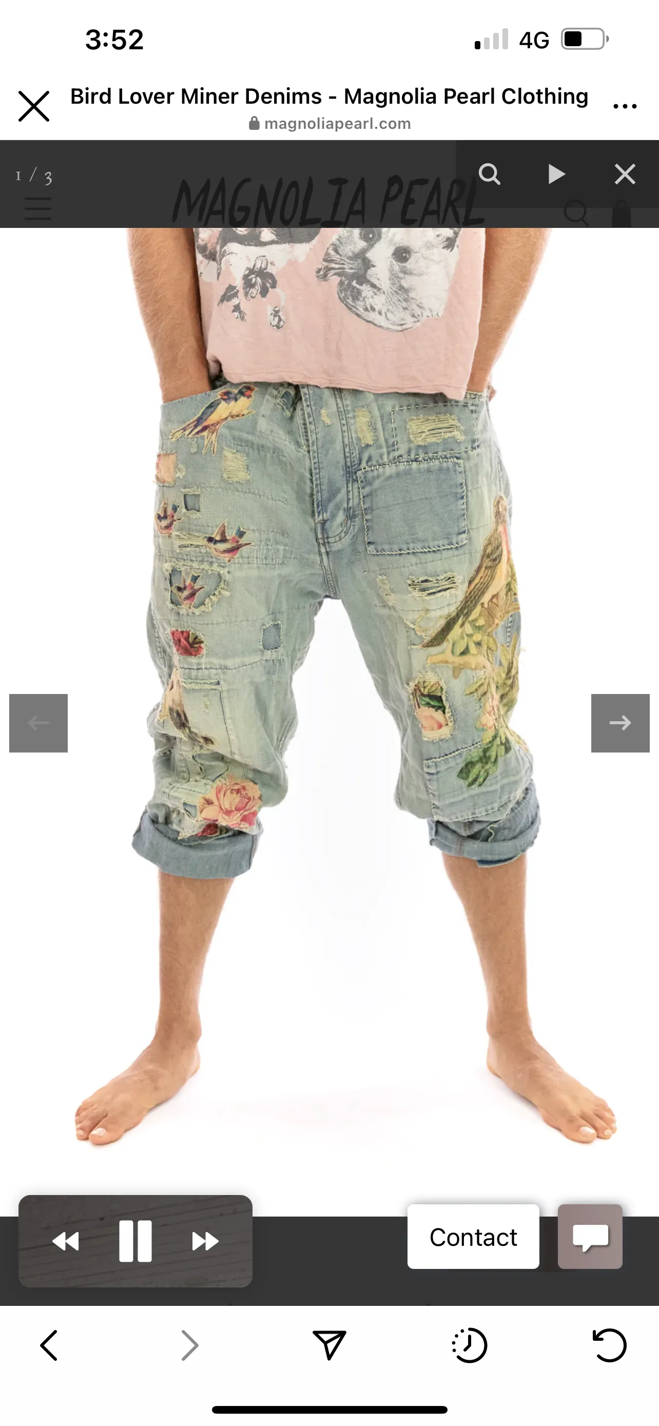 Birdlover miner denims indigo Pants415 Magnolia Pearl