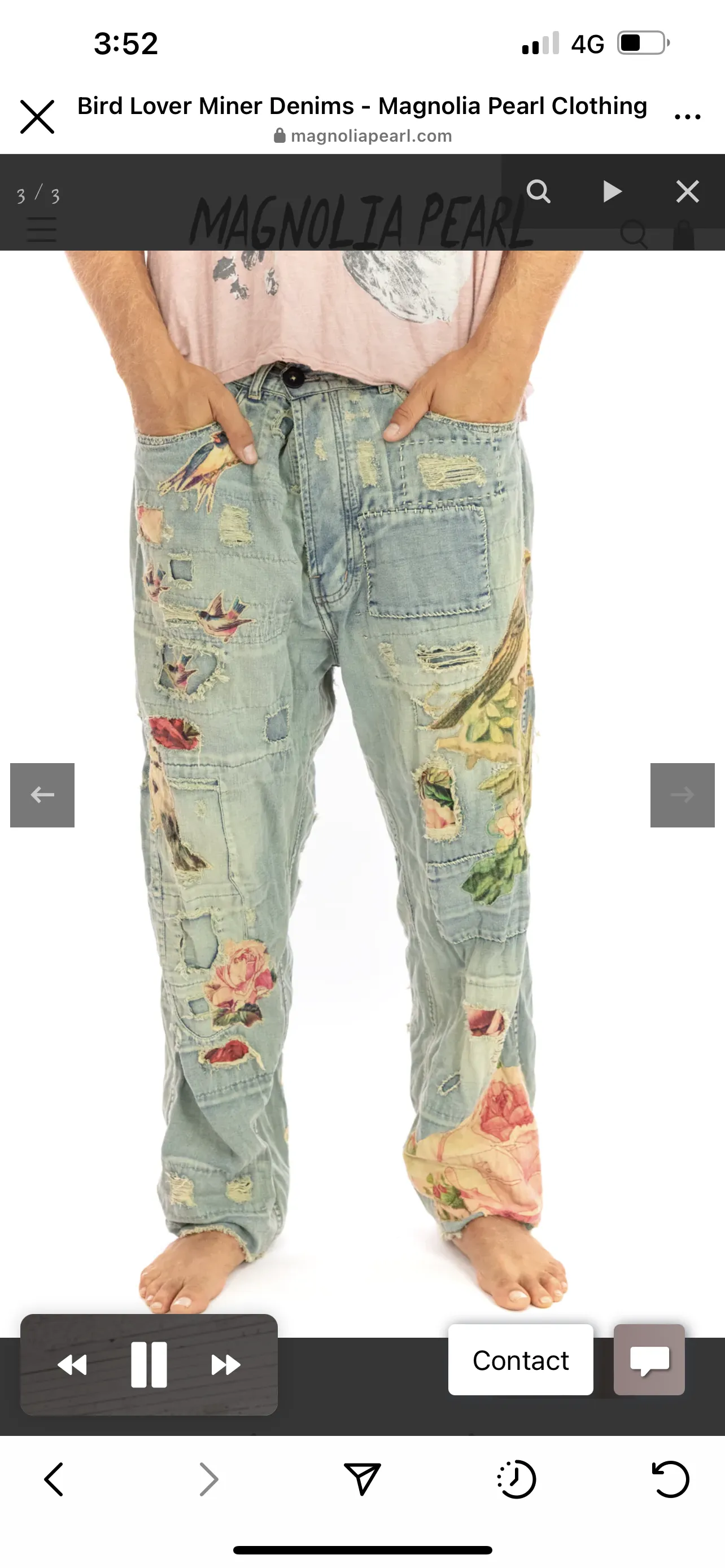 Birdlover miner denims indigo Pants415 Magnolia Pearl