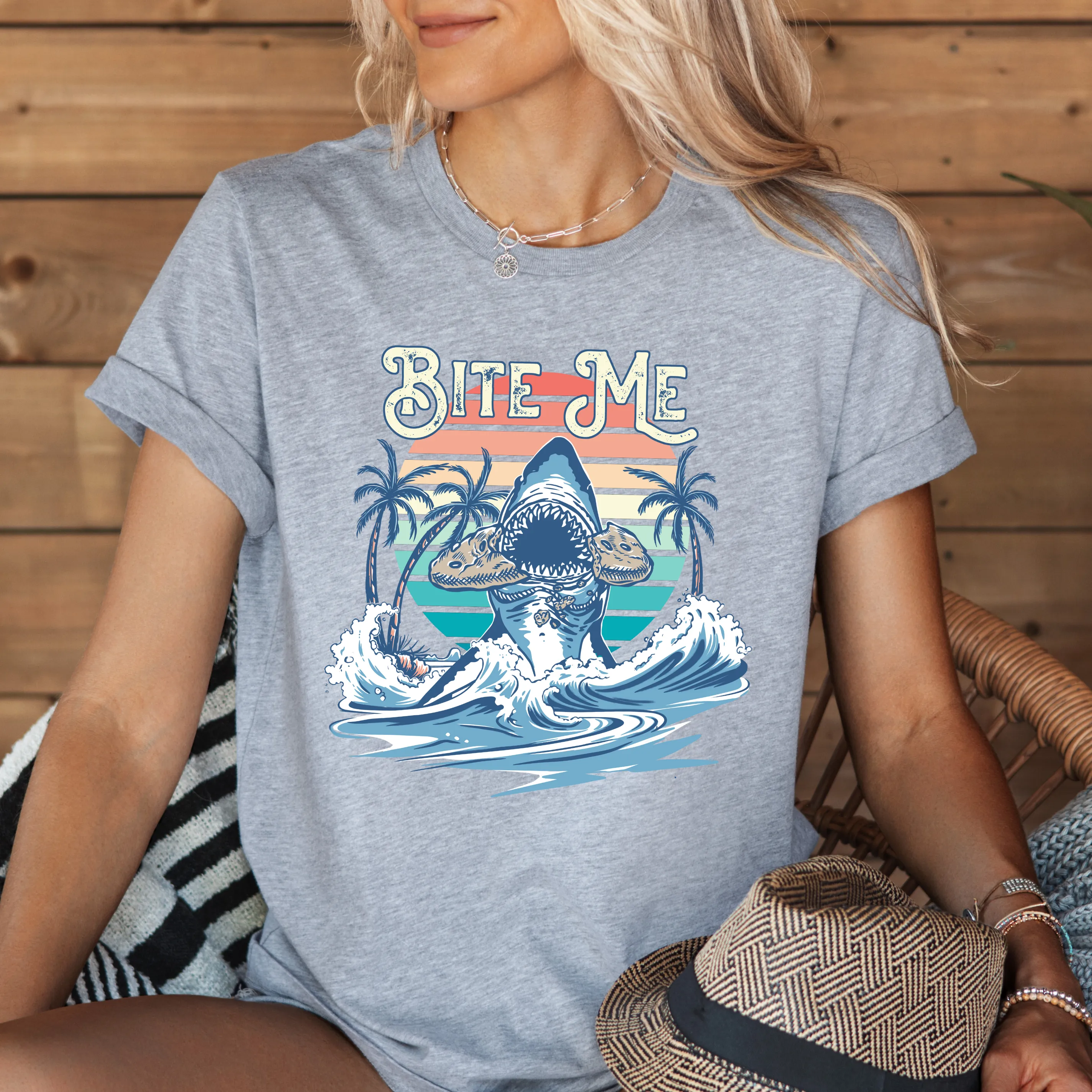 Bite Me Shark Cookie - T-Shirt