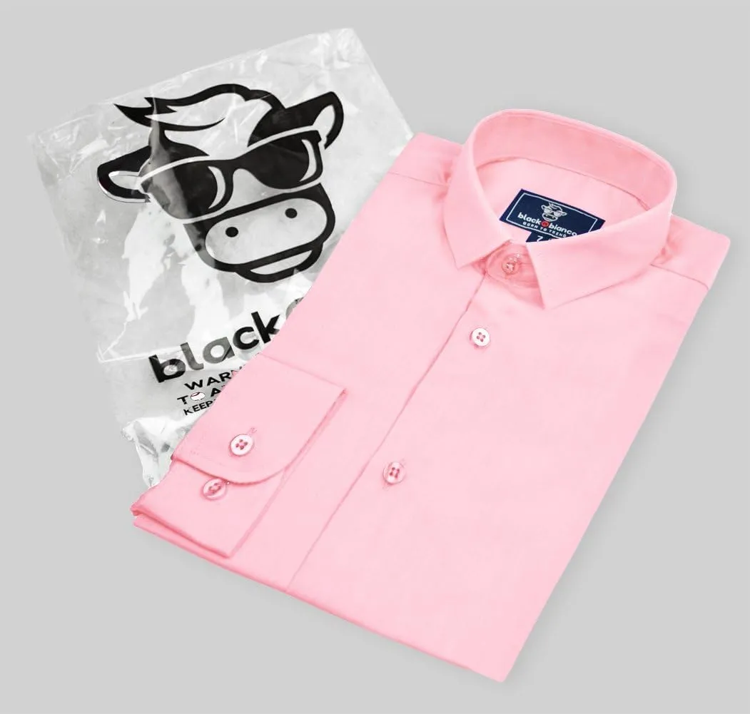 Black n Bianco Boys' Signature Sateen Long Sleeve Dress Shirt