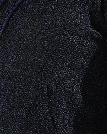 Blue Textured Sweatshirt | Black