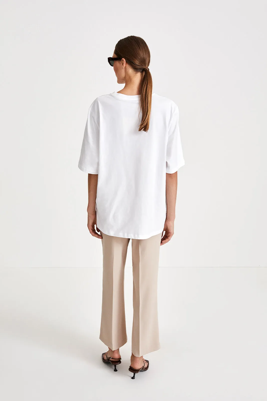 BONITA TROUSERS CROPPED - CREAM