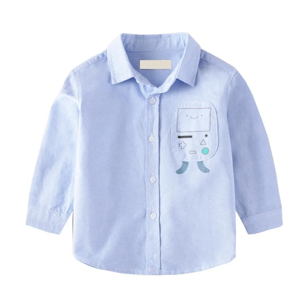 Boys Cartoon Robot Long-sleeved Shirts Wholesale