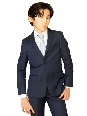 Boy's TR Suit Blazer - Black-on-Blue