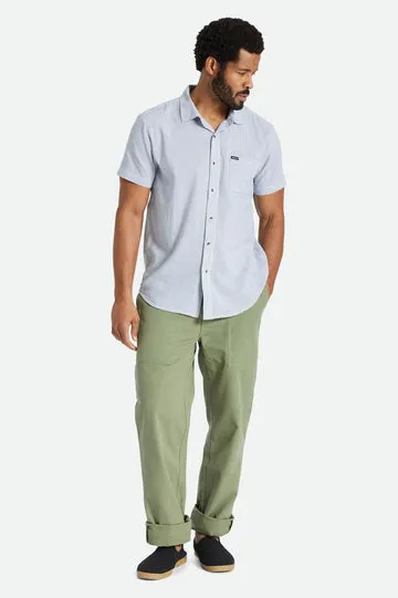 Brixton Charter Stripe SS White/Pacific Blue
