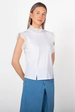 BYLYSE Ruffle Neck Tank