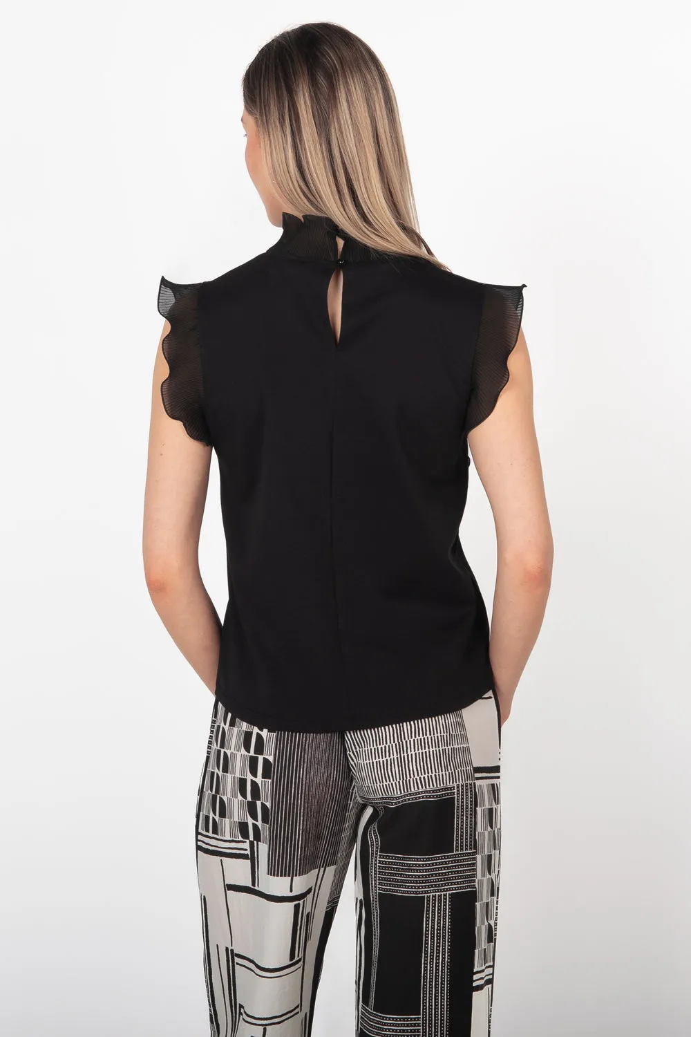 BYLYSE Ruffle Neck Tank