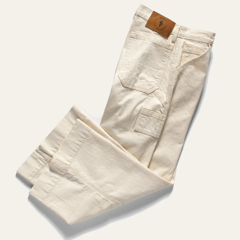 Carpenter Crop Cream Women's Pants