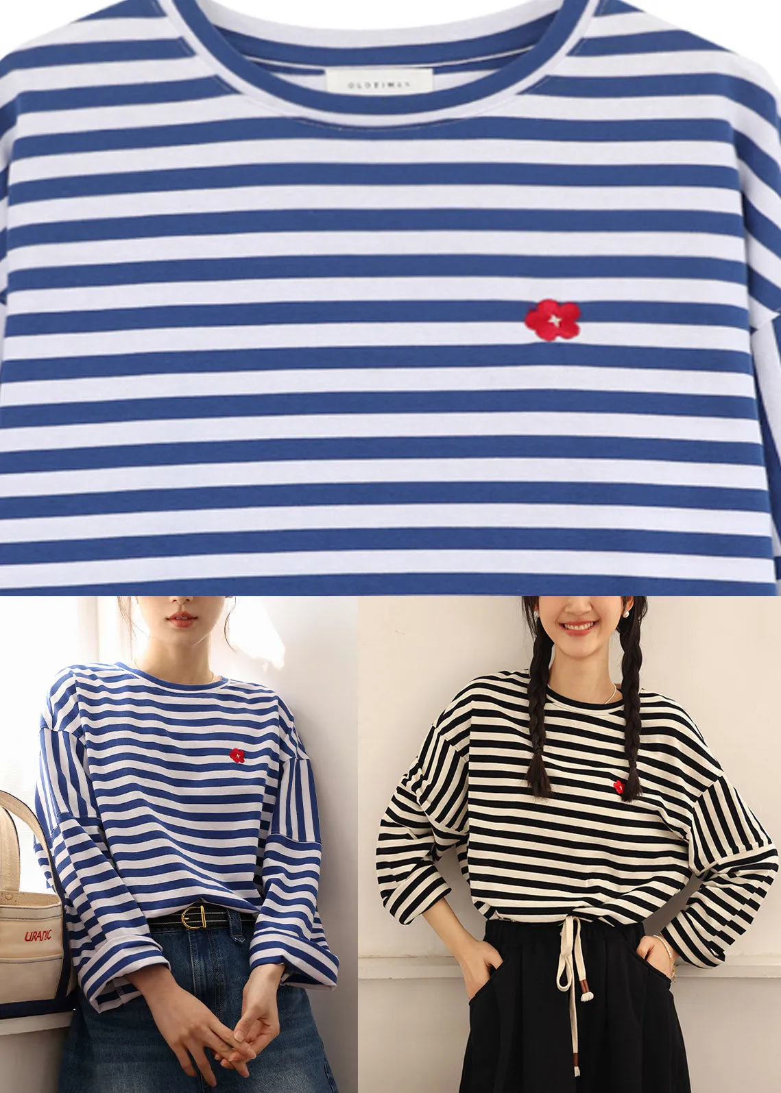 Casual Beige Black Striped O-Neck Cozy Cotton T Shirts Spring LY4528