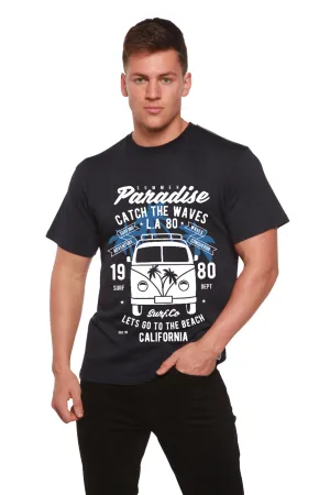 Catch The Waves Men's Bamboo Viscose/Organic Cotton Short Sleeve Graphic T-Shirt