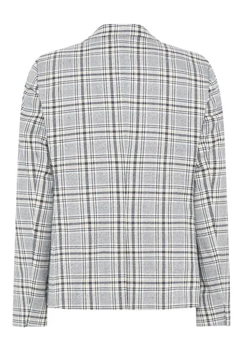 Check Print Single Breasted Blazer