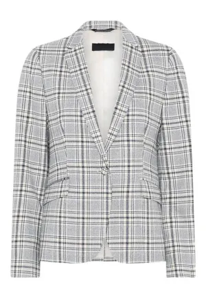 Check Print Single Breasted Blazer