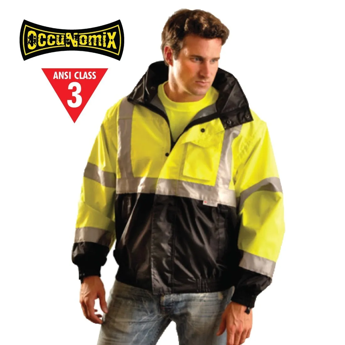 Class 3 Black Bottom Bomber Jacket - 3X