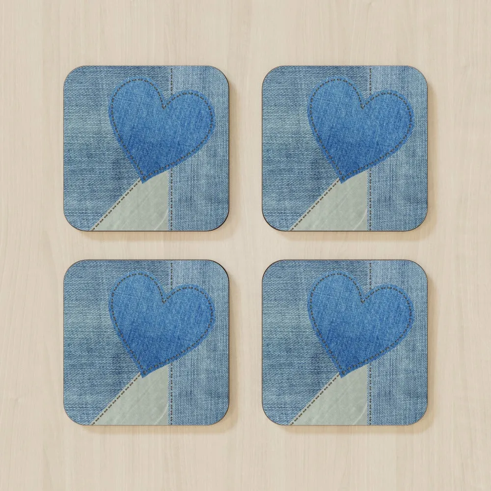 Coasters - Denim Heart