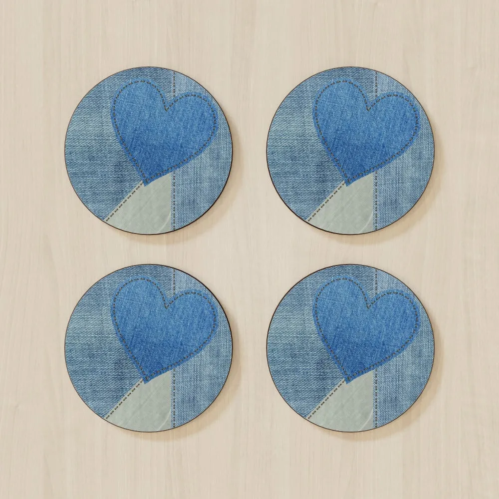 Coasters - Denim Heart