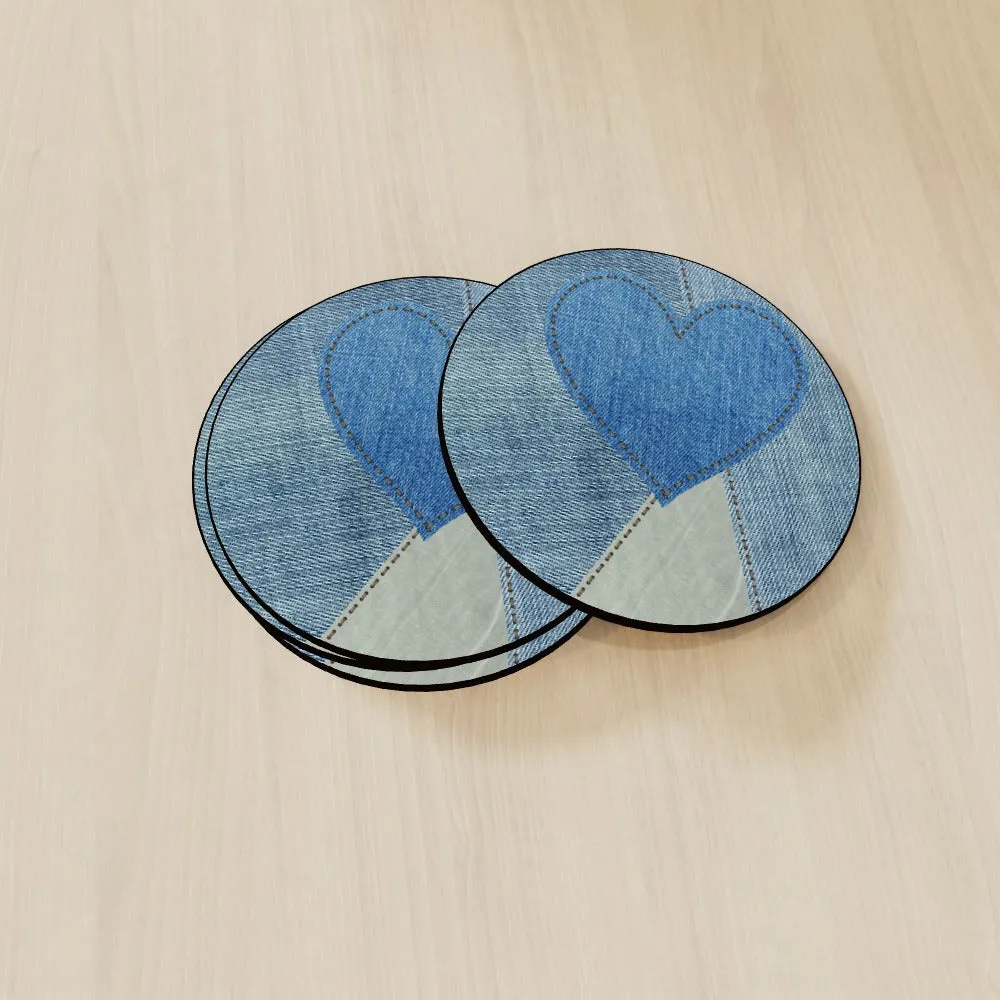 Coasters - Denim Heart