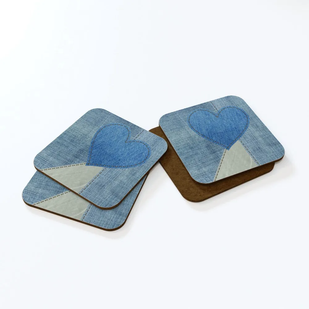 Coasters - Denim Heart