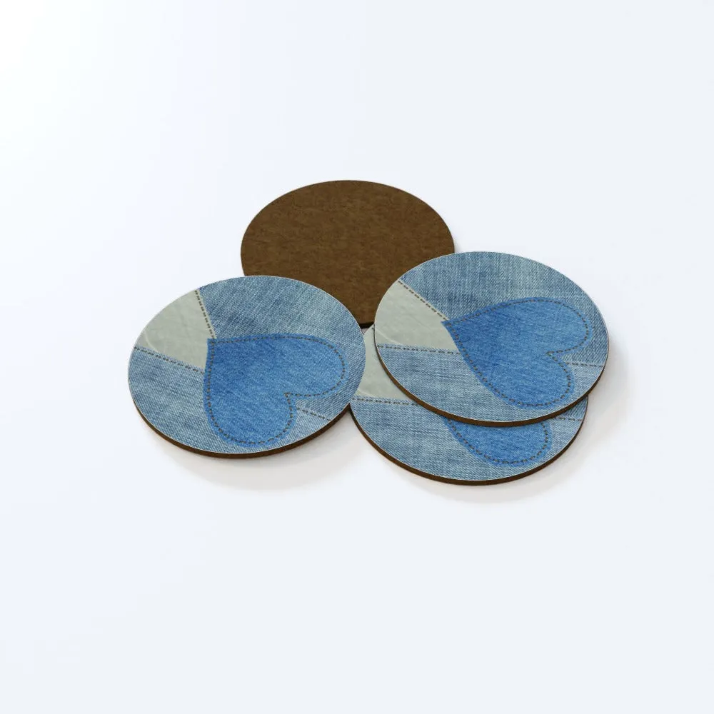 Coasters - Denim Heart