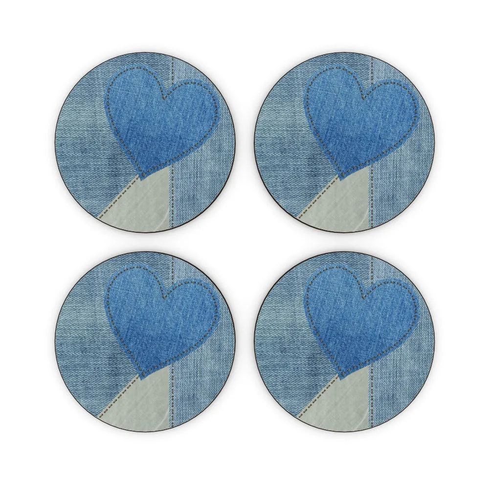 Coasters - Denim Heart