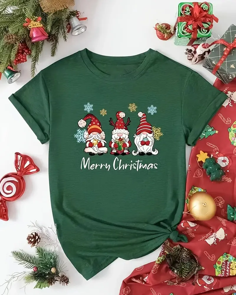 Cozy Christmas Dwarf Graphic Print Tee