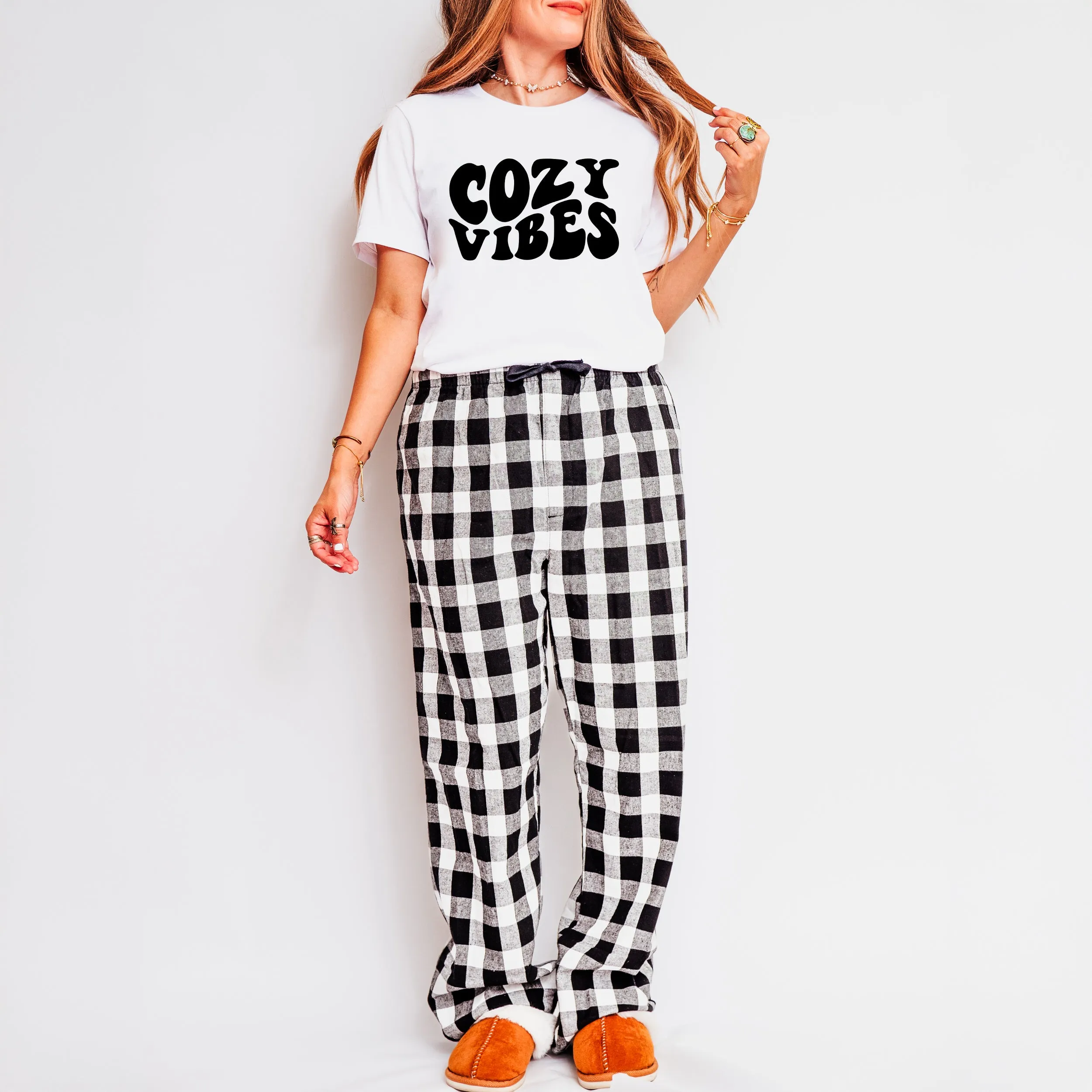 Cozy Vibes | Plaid Pajama Set