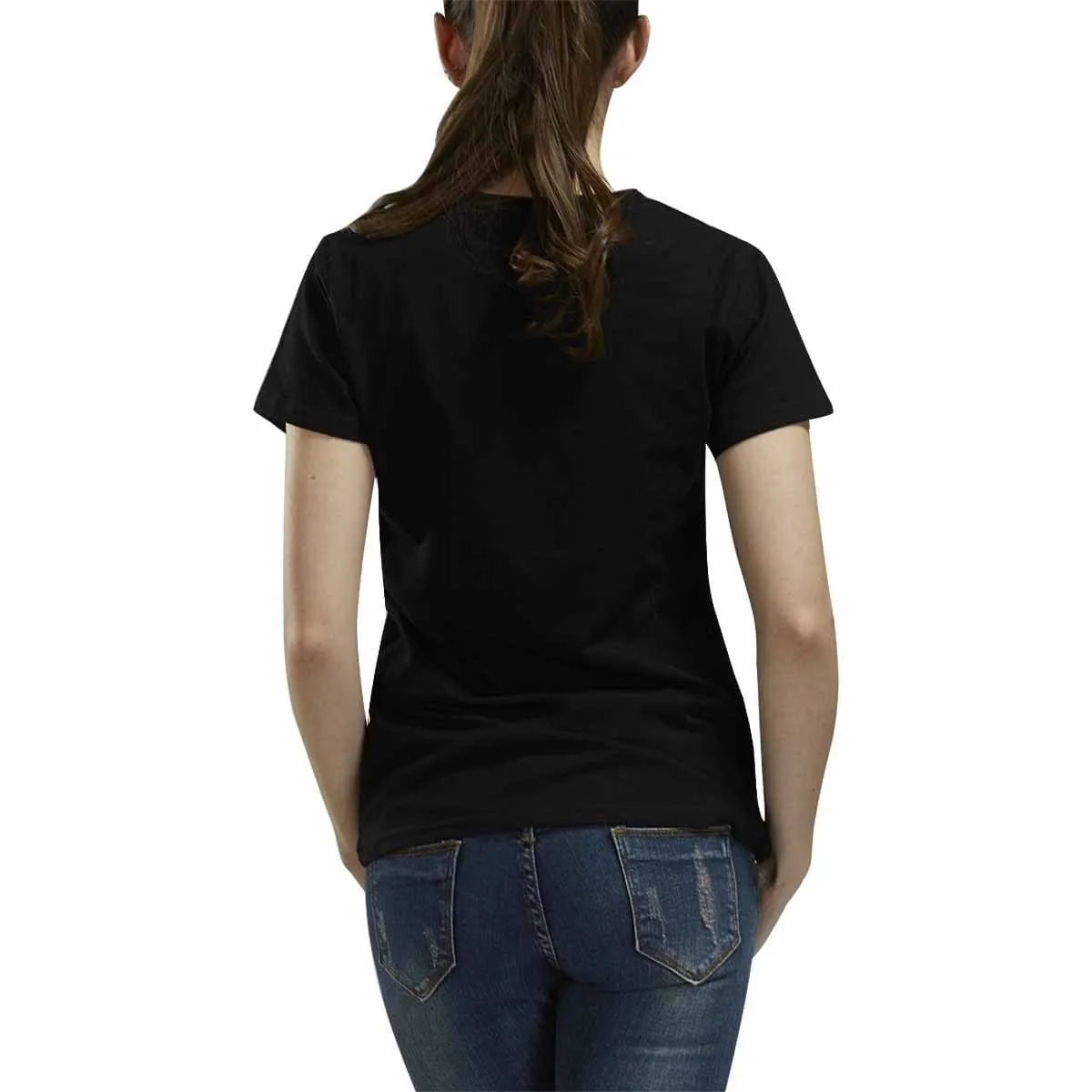 Custom Logo Women's All Over Print T-shirt Design Tee with Picture&Face&Name For Girlfriend