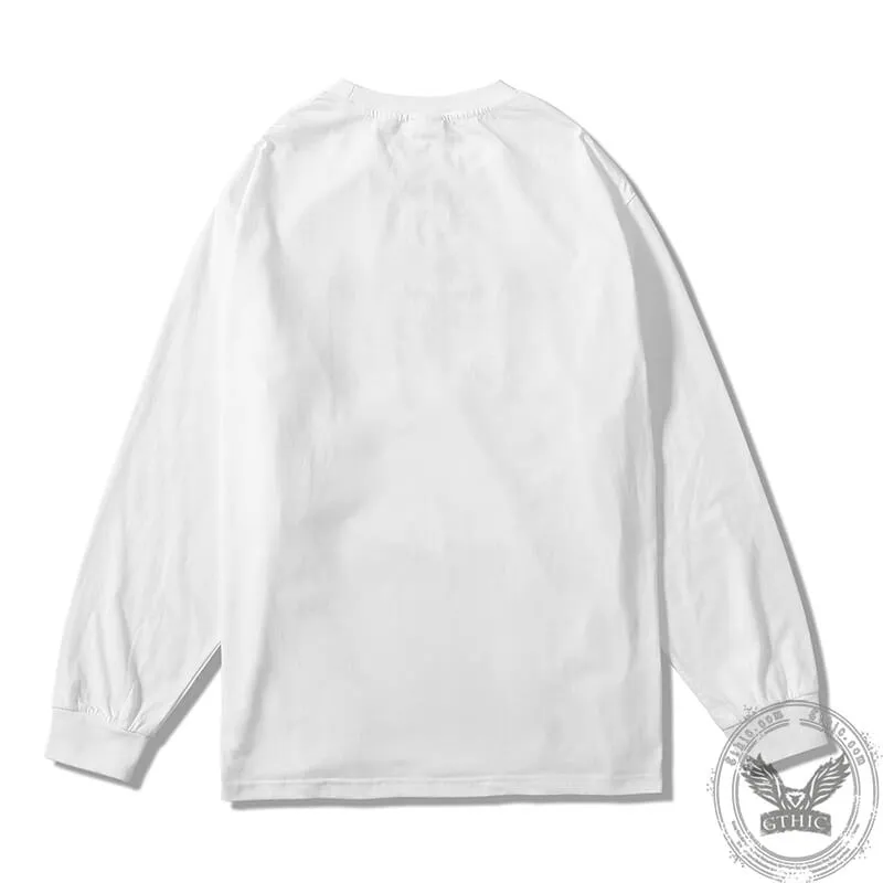 Dark Ghost Silhouette Print Sweatshirt