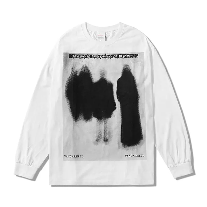 Dark Ghost Silhouette Print Sweatshirt