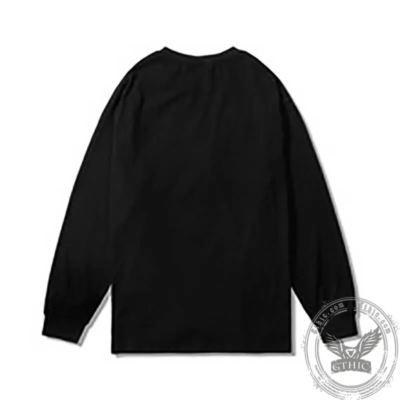 Dark Ghost Silhouette Print Sweatshirt