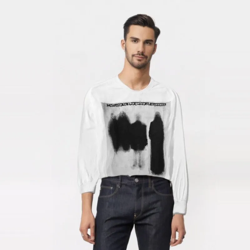 Dark Ghost Silhouette Print Sweatshirt