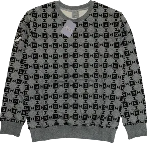 Diamond-Eye Geometric Sweatshirts - Grey/Black