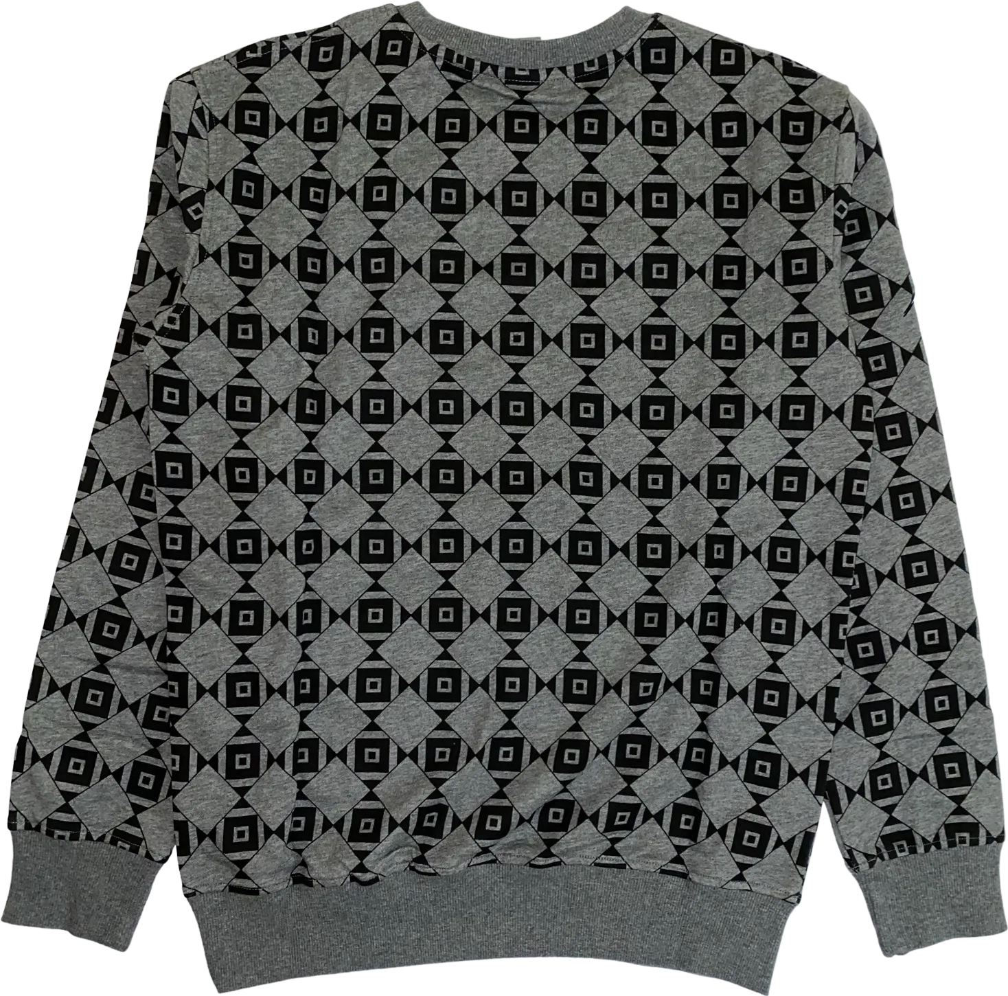Diamond-Eye Geometric Sweatshirts - Grey/Black