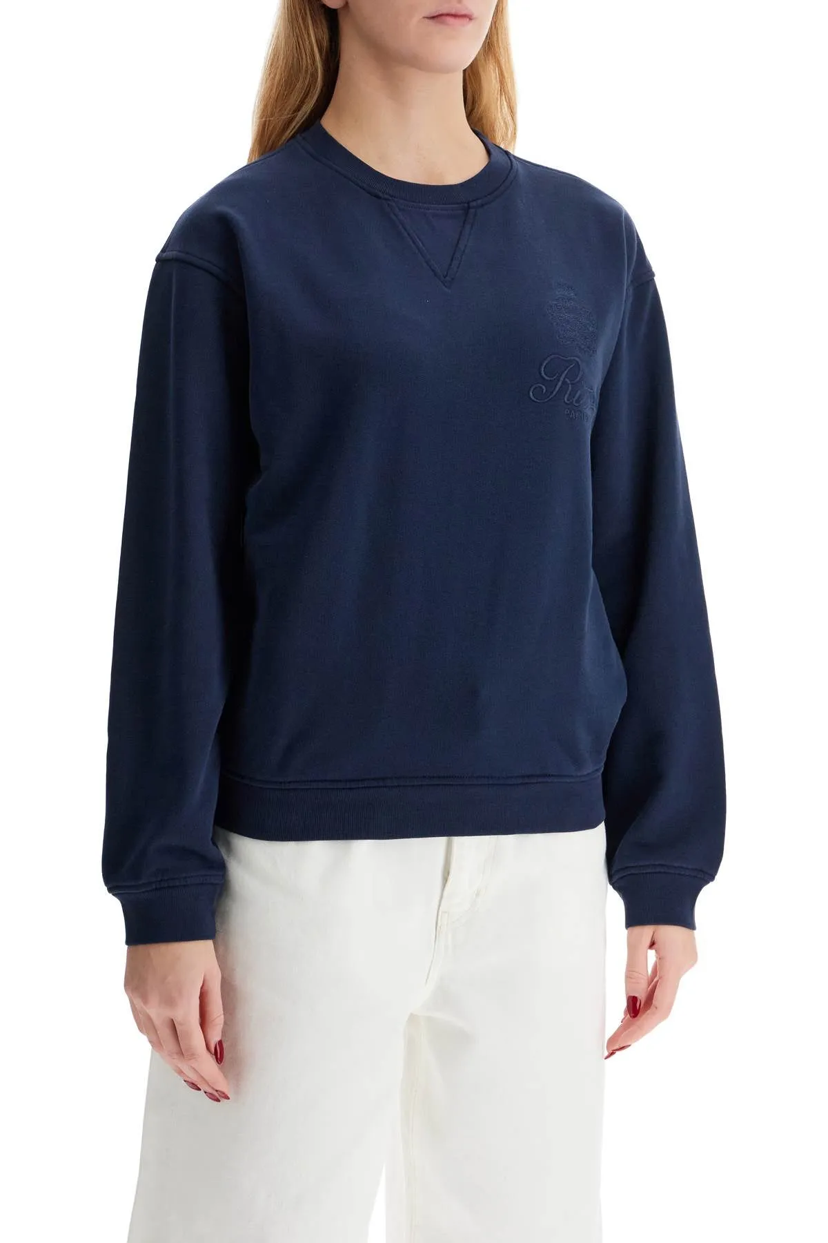 embroidered frame x ritz paris MP25JSS006 DARK NAVY