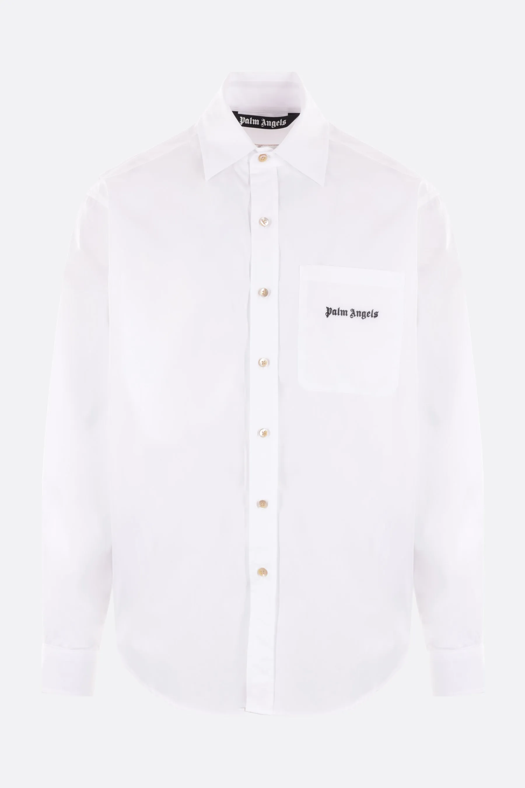 Embroidered Logo Poplin Shirt