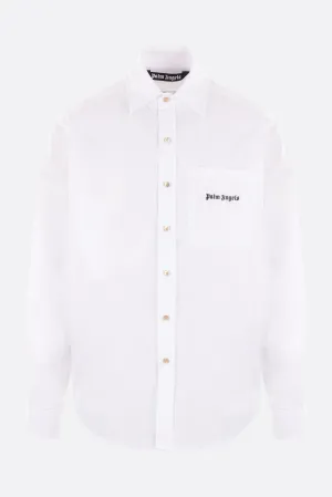 Embroidered Logo Poplin Shirt
