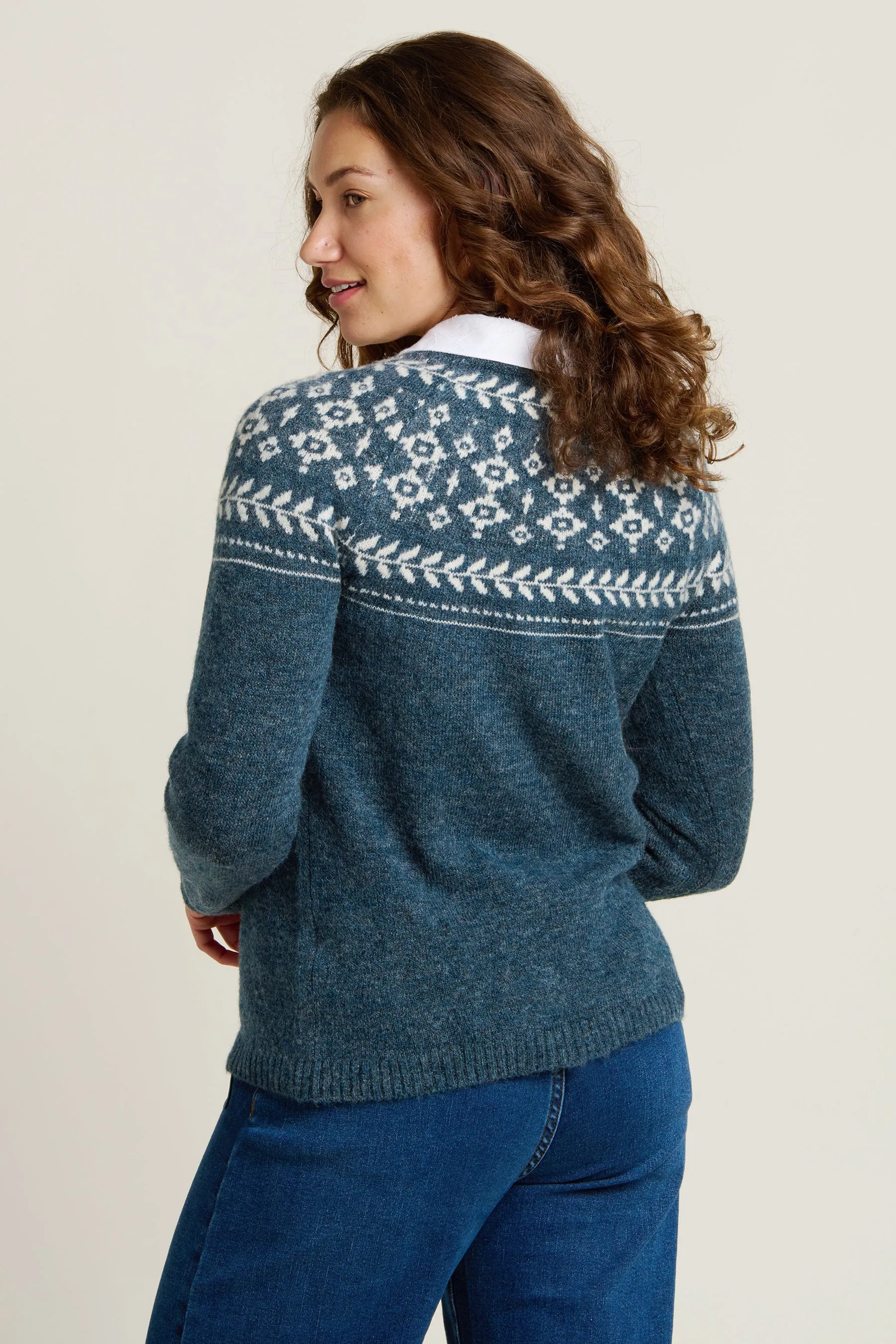 Entwined Knitted Crew Neck Jumper