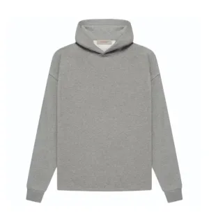 ESSENTIALS FOG RELAXED HOODIE DARK HEATHER OATMEAL SS22