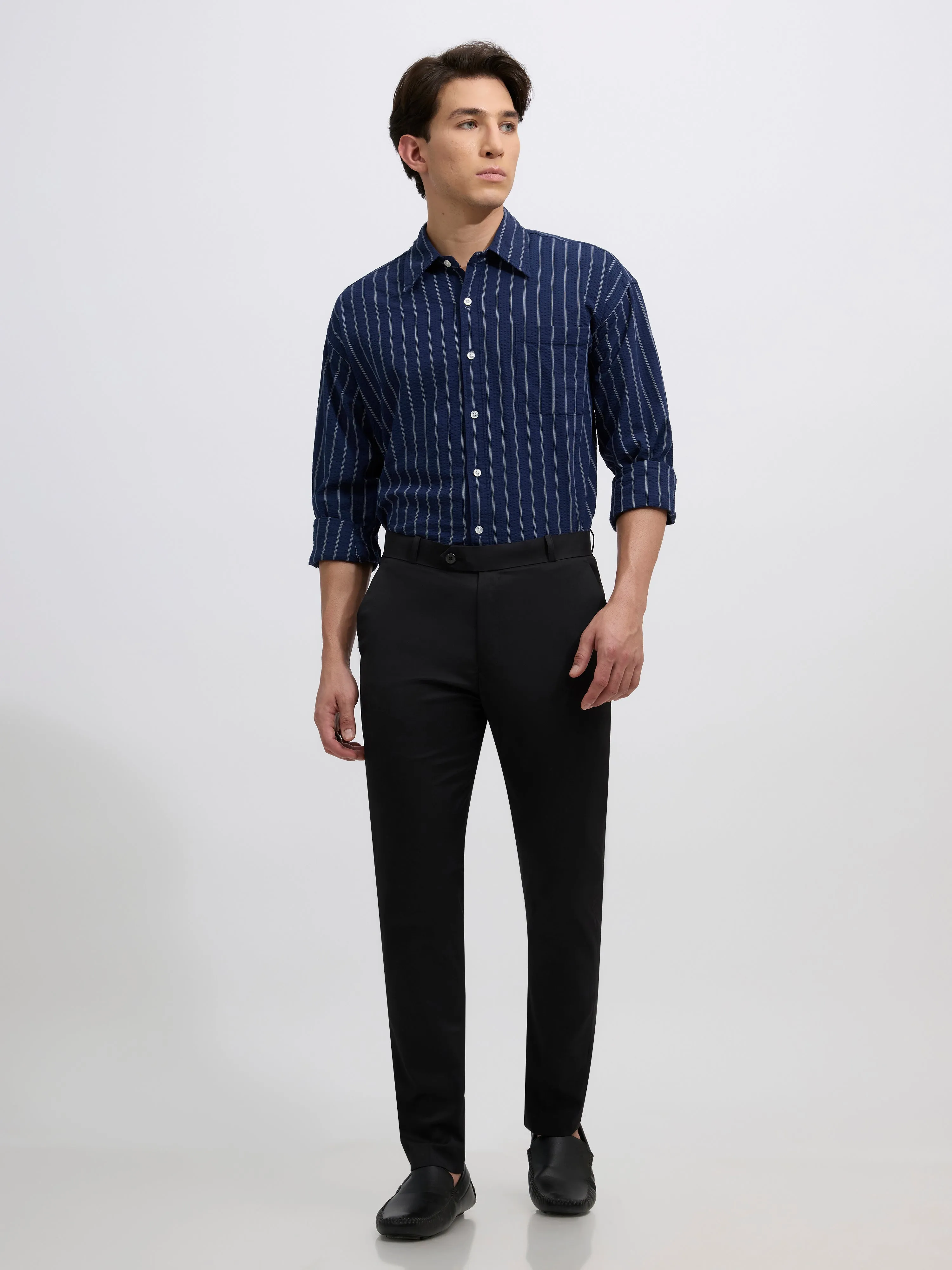 Falcon - Skinny fit Formal Pant - Black