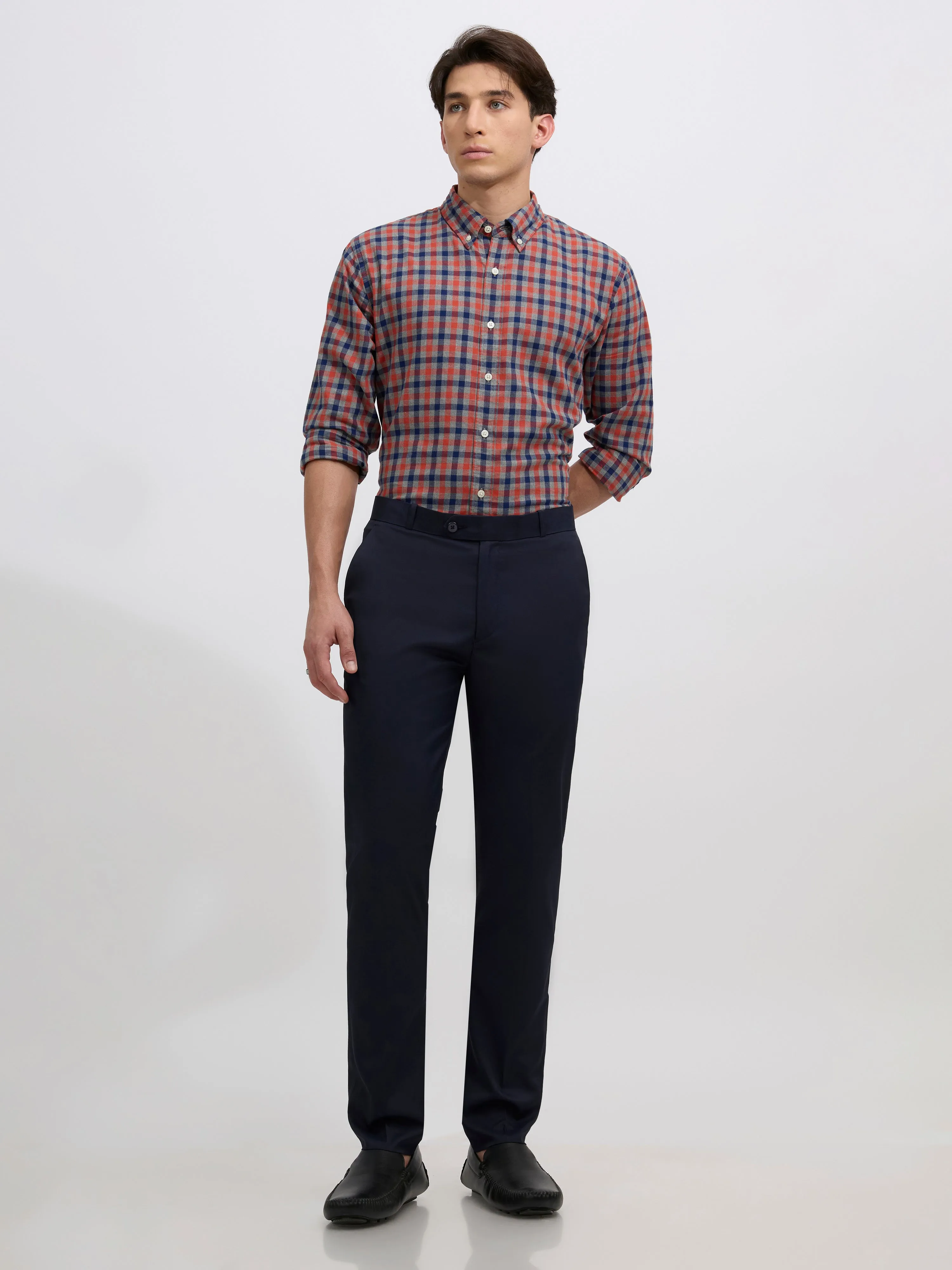 Falcon - Skinny fit Formal Pant - Navy Blue