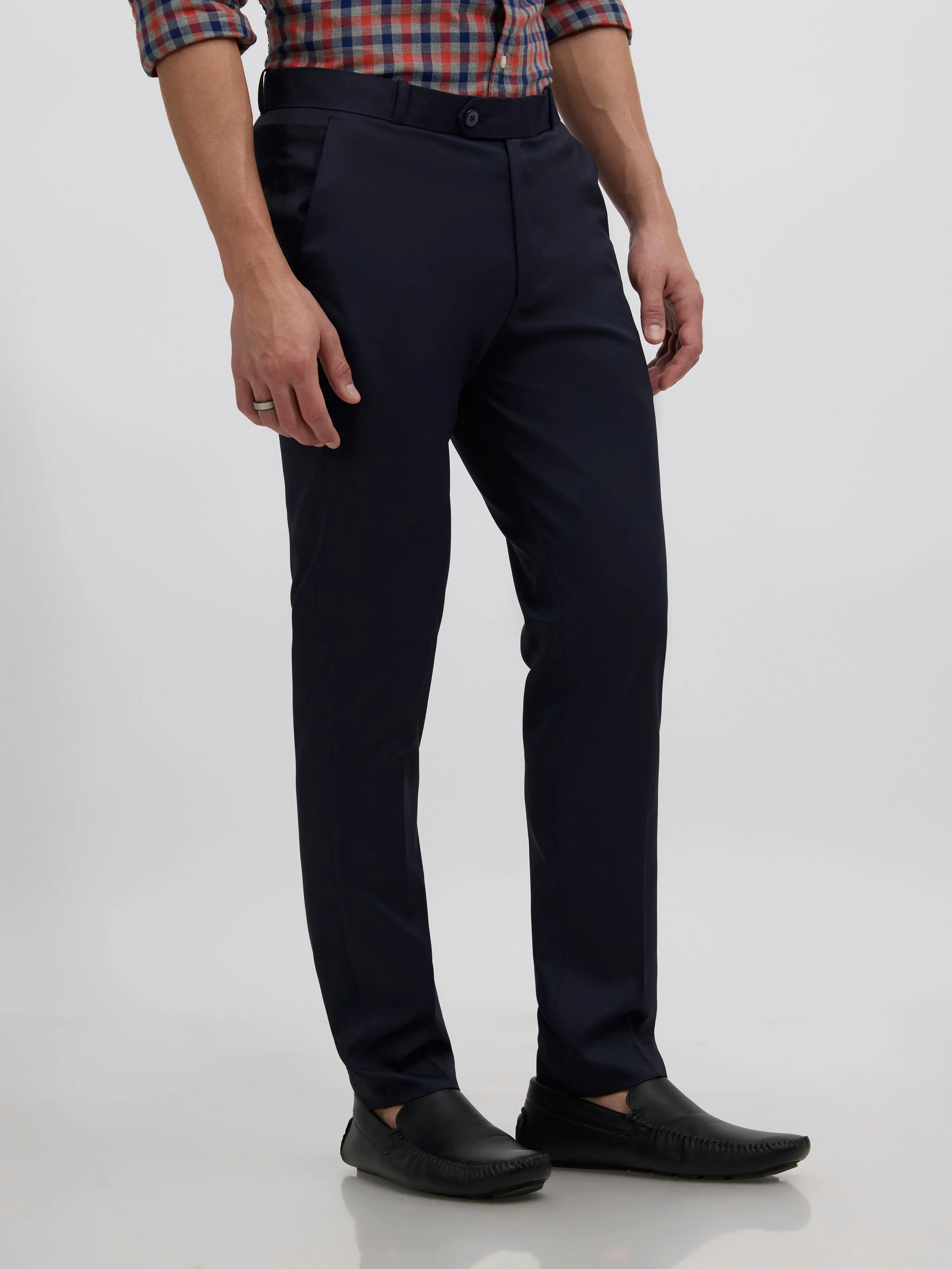 Falcon - Skinny fit Formal Pant - Navy Blue