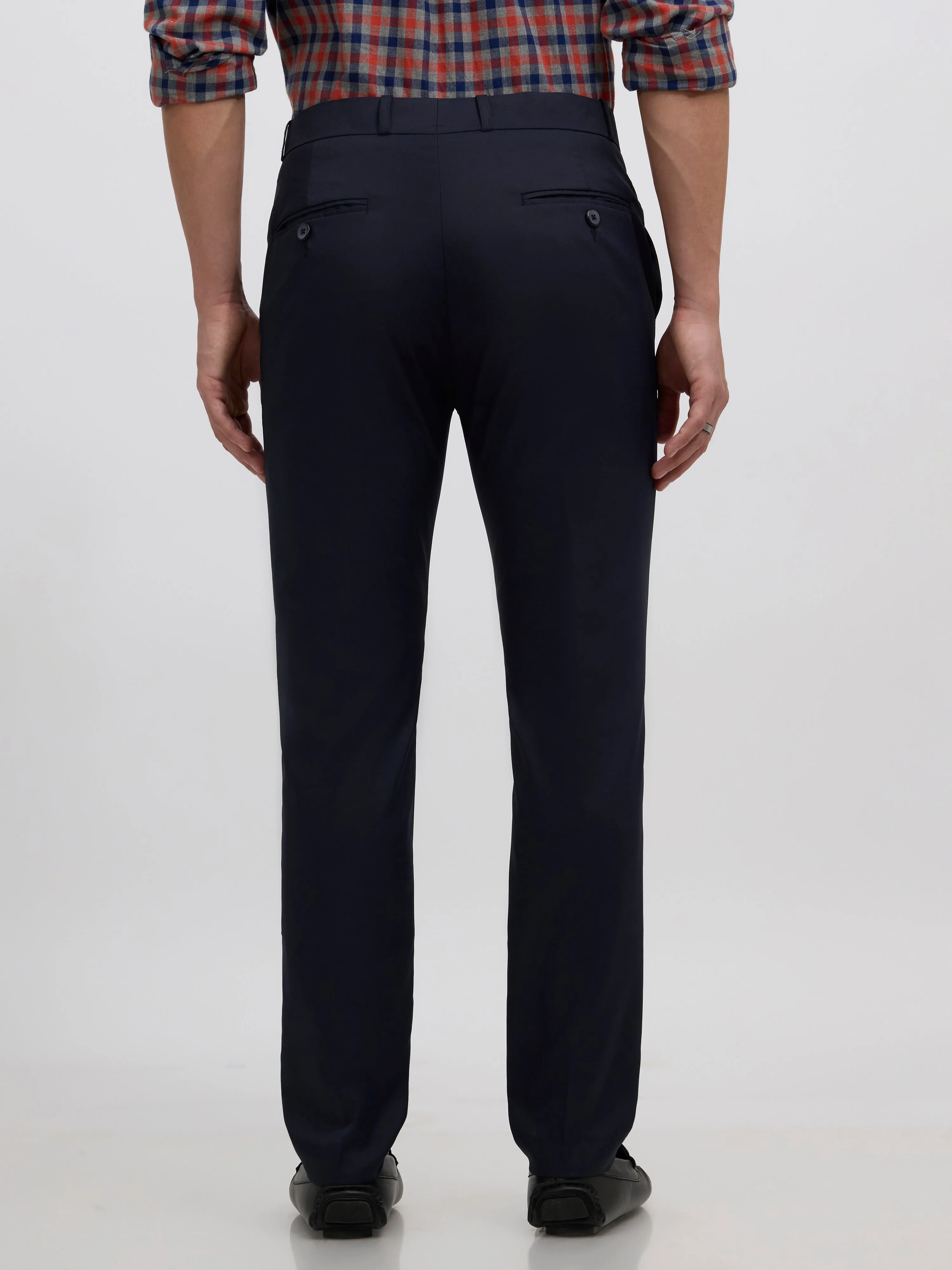Falcon - Skinny fit Formal Pant - Navy Blue
